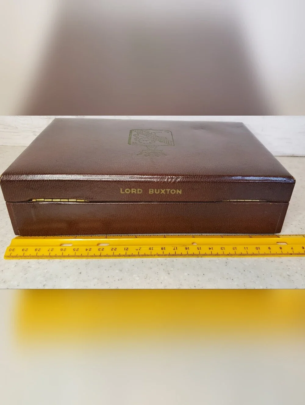 Vintage Lord Buxton Men's Jewelry Box Cufflink Tie Clip Organizer Brown MCM Gran